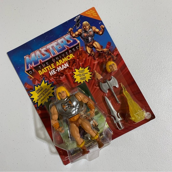 Masters of the Universe Origins: Battle Armor He-Man Deluxe Action Figure-NWT - Picture 5 of 14